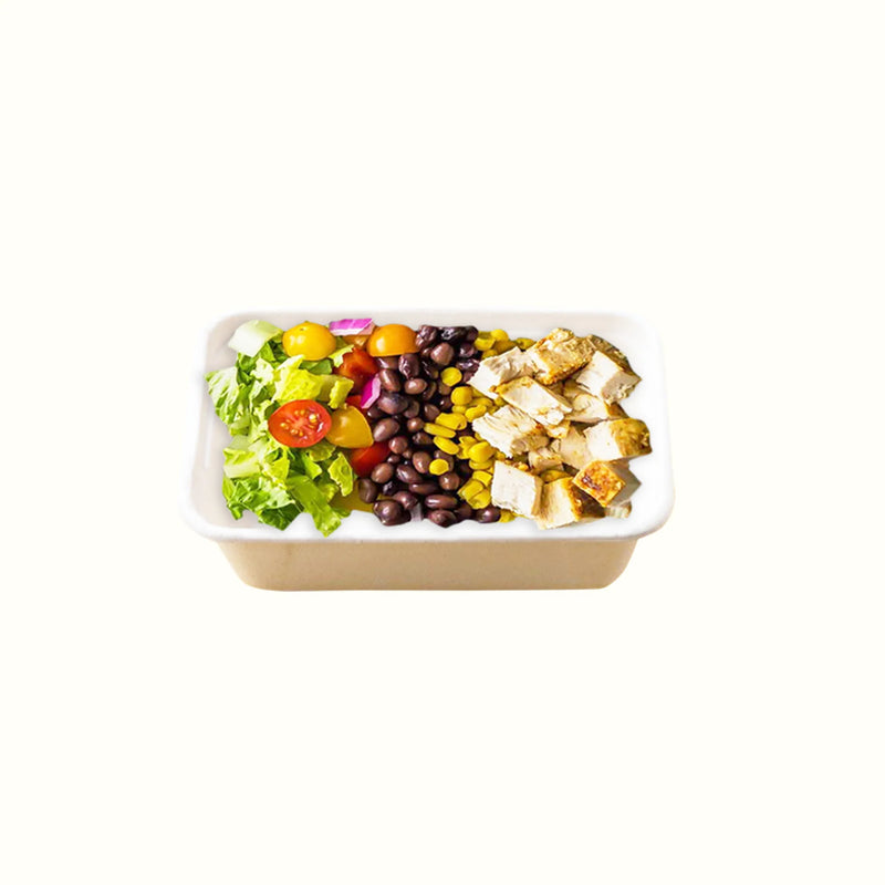 Load image into Gallery viewer, Econtainer T601 650ml Sugarcane Bagasse Rectangular Tray Compostable and Eco-friendly Food Packaging [50 pcs.]
