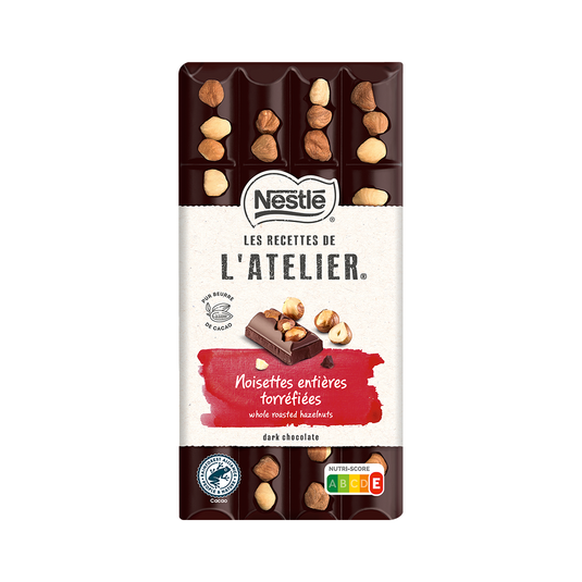 Nestle Les Recettes de L'atelier Dark Chocolate Hazelnut Bar 170g