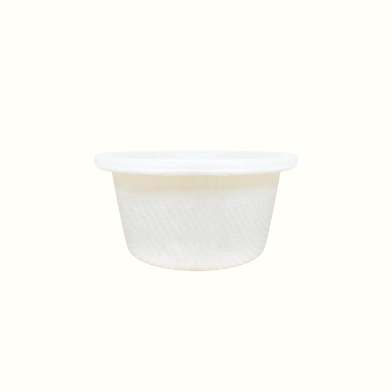 Econtainer L049 2oz Sugarcane Bagasse Sauce Cup Compostable and Eco-friendly Food Packaging [50 pcs.] - Without Lid