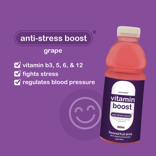 Vitamin Boost Anti-Stress Boost Grape Vitamin Drink - 600ml