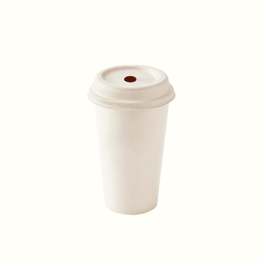 Econtainer C008 16oz. Sugarcane Bagasse Cold Cup Compostable and Eco-friendly Food Packaging [50 pcs.] - With Lid