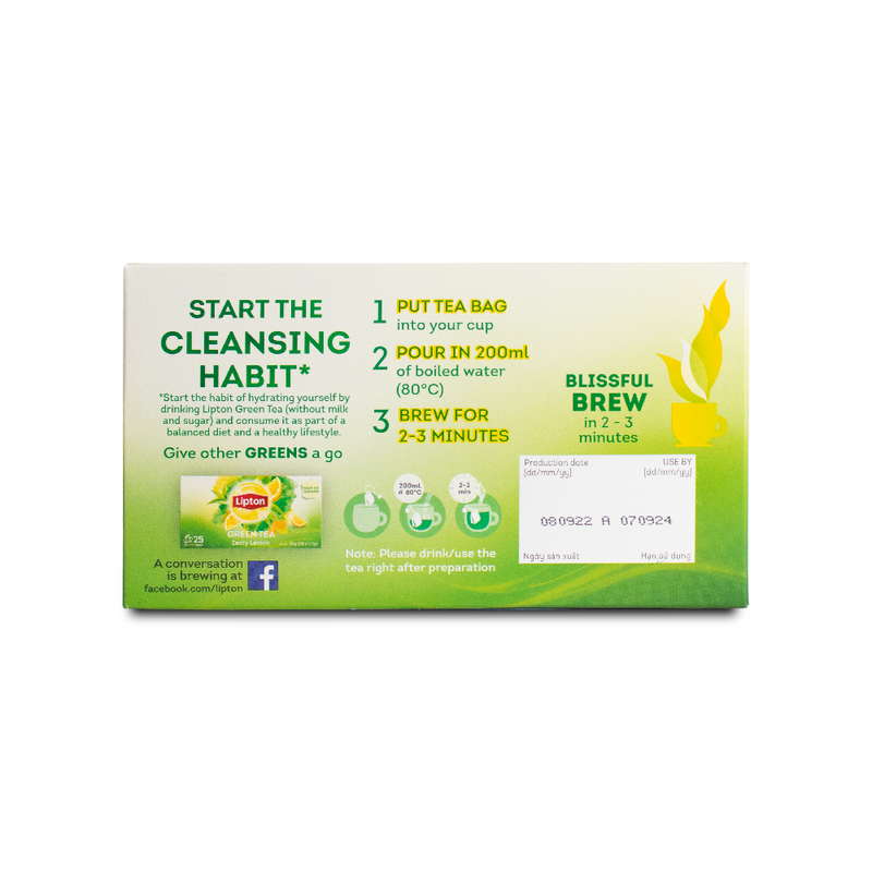 Load image into Gallery viewer, Lipton Fresh Green Tea- 50 sachets x 1.5g
