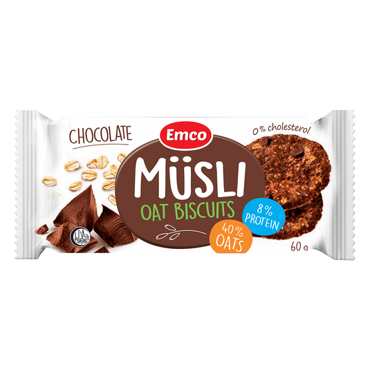 Emco Musli Oat Biscuits Chocolate 60g