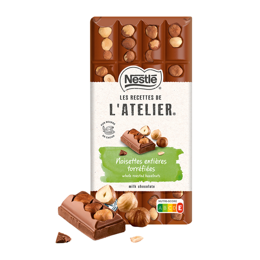 Nestle Les Recettes de L'atelier Milk Chocolate Hazelnut Bar 170g