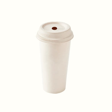 Econtainer C009 22oz Sugarcane Bagasse Cold Cup Compostable and Eco-friendly Food Packaging [50 pcs.] - With Lid