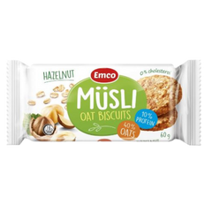 Emco Musli Oat Biscuits Hazelnut 60g