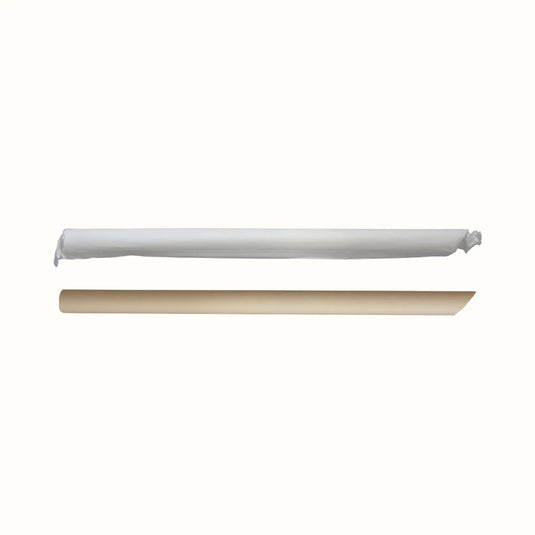 Econtainer ST04A 210mm Sugarcane Bagasse Individually Wrapped Angled Bubble Tea Straw Compostable and Eco-friendly [100 pcs.]