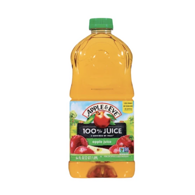 Apple & Eve 100% Apple Juice 64oz /1.89L (No Sugar Added)